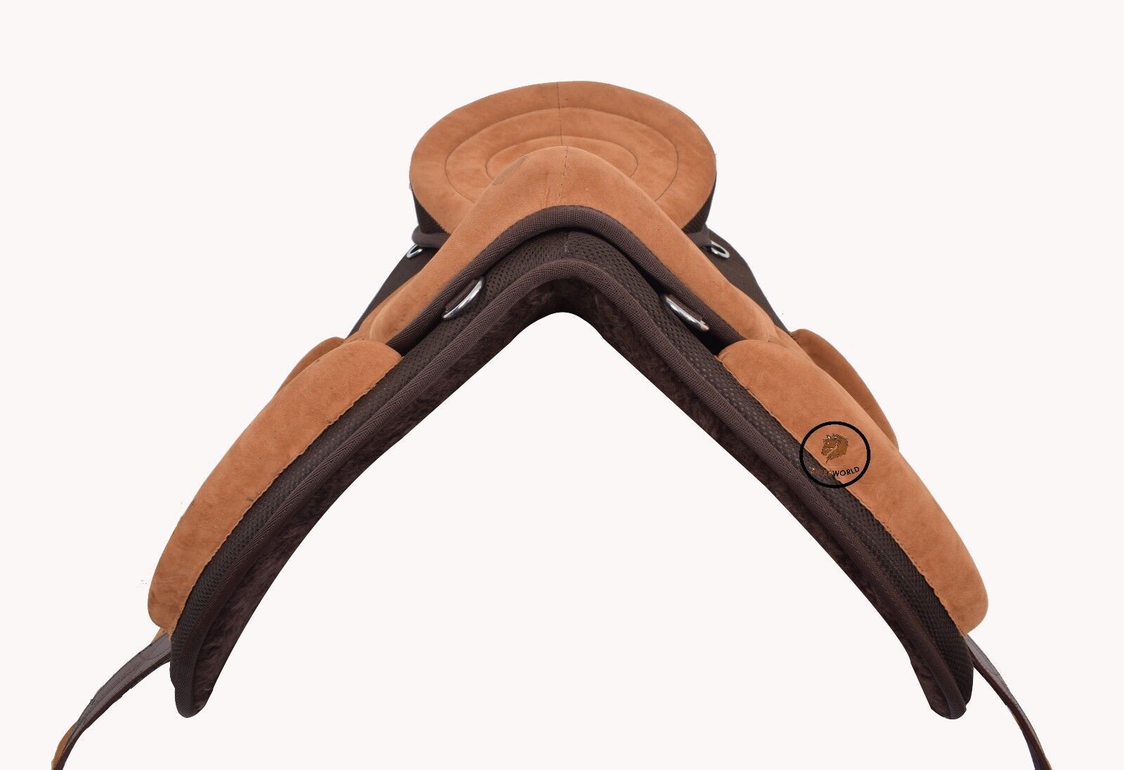 Tapis De Selle Sans Arbre Ridex Premium - Dos Nu équitation Anglaise - Simili Cuir Suédé - Neuf - Pour Le Confort Du Cheval
