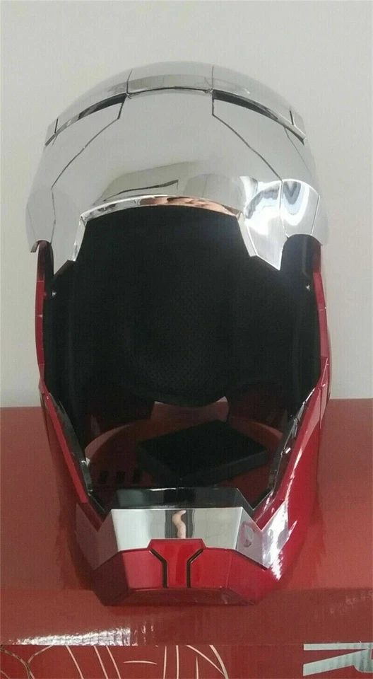 Stock de EE. UU. AUTOKING Iron Man MK5 1:1 Casco Usable Control por Voz Cosplay Prop Foto 2 de 4
