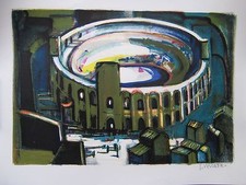 BRIATA GEORGES LITHOGRAPHIE SIGNÉE AU CRAYON HANDSIGNED LITHOGRAPH ARÊNES