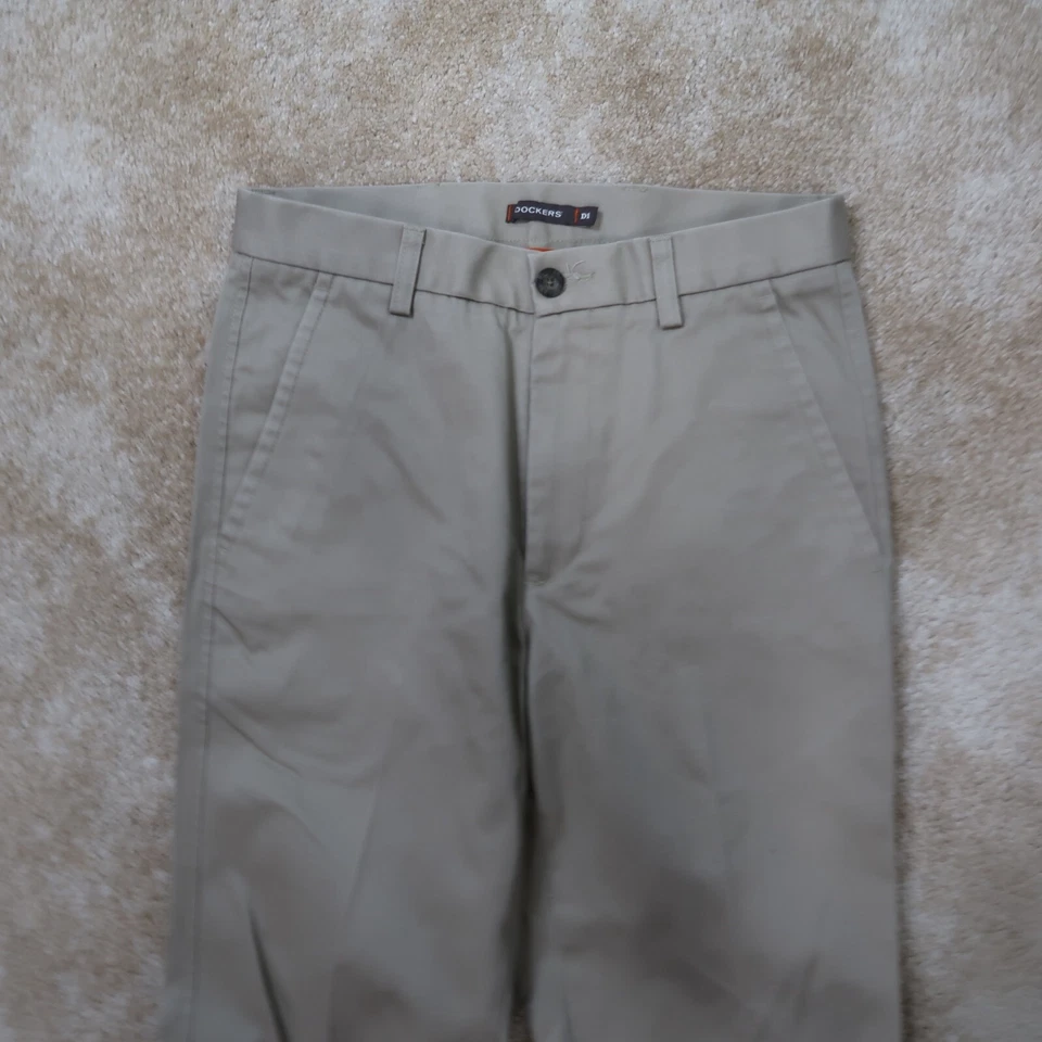 Dockers D1 Straight Fit Khaki Pants Men's 29x30 Flat Front Beige - Image 2 of 4