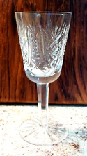 Waterford crystal claret wine glass, Clare pattern, approx 5 3/4 " tall