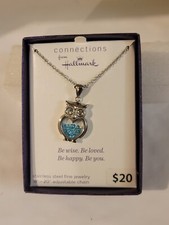 Owl pendant with stainless steel chain by Hallmark