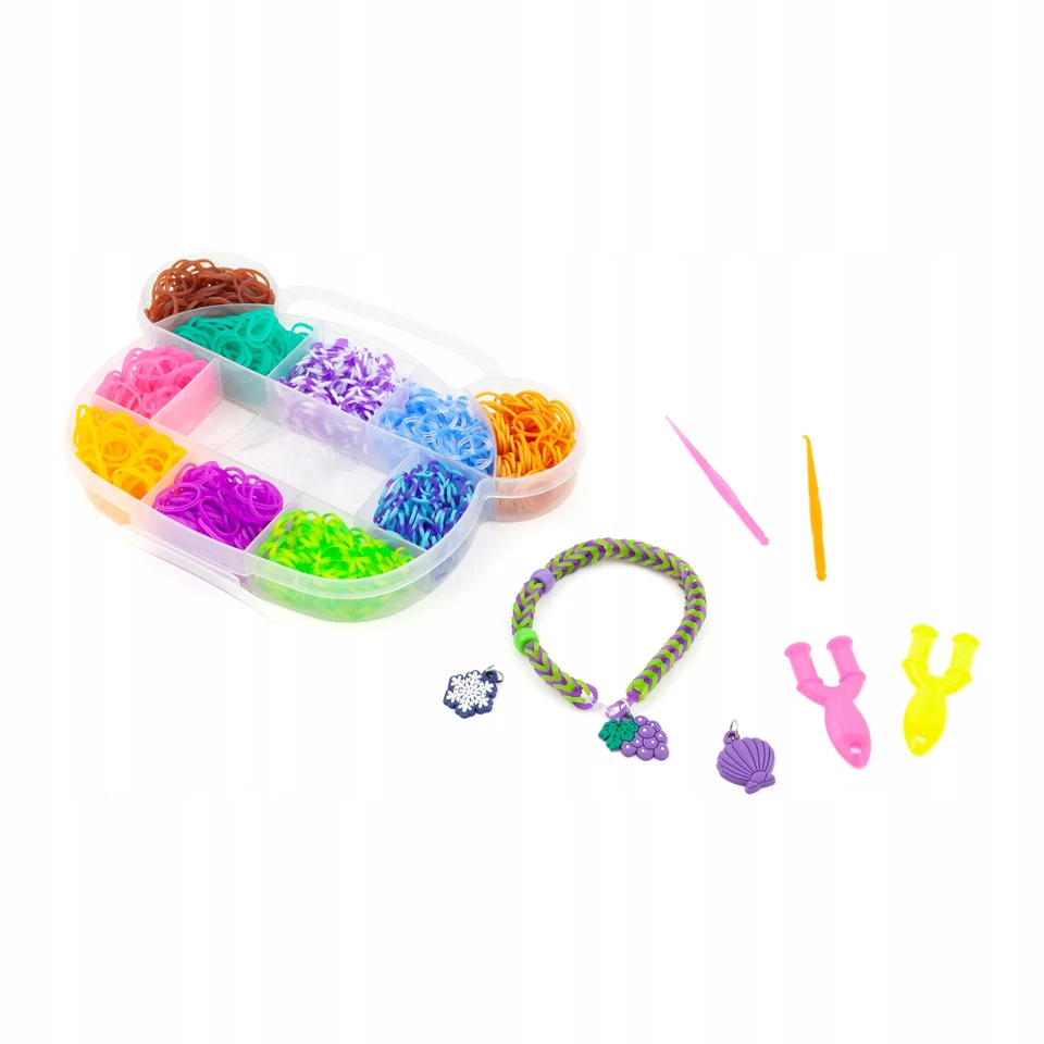 DIY Loom TEDDYBÄR Gummibänder Bänder Starter Set Armbänder Loops Zubehör Kit - Bild 3 von 4