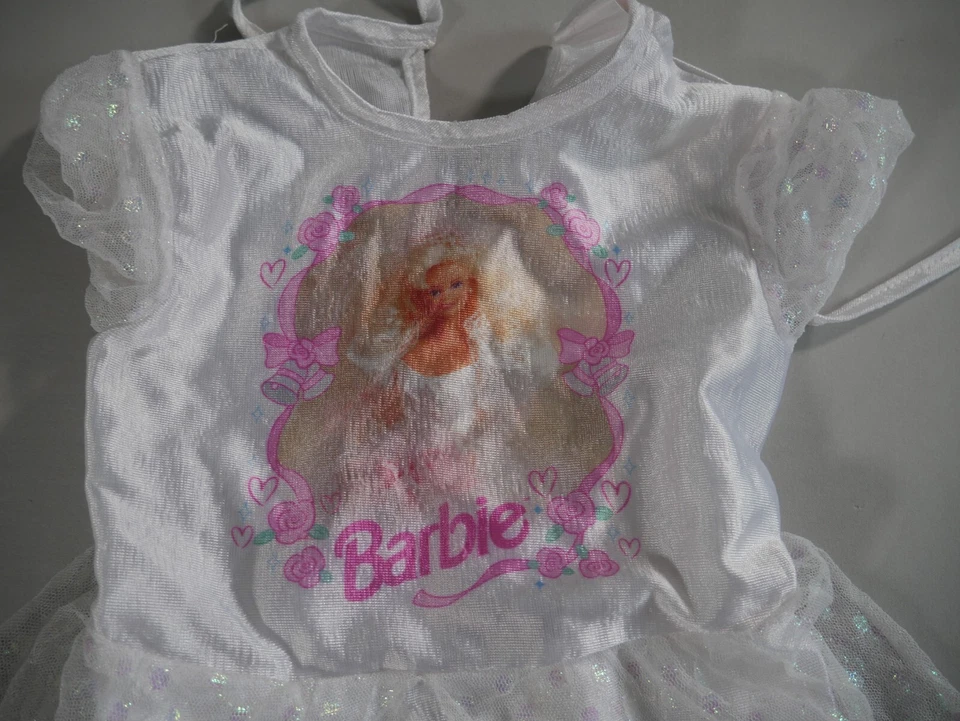 White Barbie Dress Up Costume Dress Rubies Small 1994 Foto 2 de 4