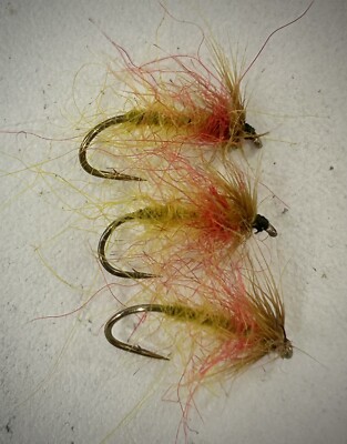 Amber Emerger Größe 12 Still Water Forelle Fly 3er Set 