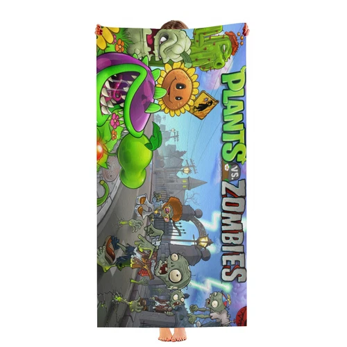Plants vs Zombies Beach Towel Quick Drying Microfiber Lightweight 30"x60"