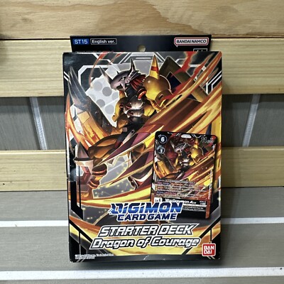 Digimon TCG Starter Deck (ST 15) DRAGON OF COURAGE FACTORY SEALED Free  Ship!