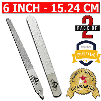 Diamond Deb Nagelfeile 6 Zoll schlankes dickes Design für Maniküre und Pediküre 2er Pack