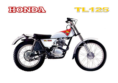HONDA Poster Classic TL125 1974 1975 1976 Classic Trials Suitable