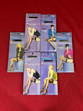 VASSARETTE STOCKINGS, Color: Black, Size Med to Plus, Styles: Regular to Fishnet