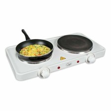2000W DOUBLE HOT PLATE ELECTRIC TWIN ELECTRIC CAMPING HOB FOOD WARMER