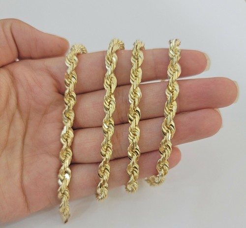 SOLID Gold 10k Rope Chain 5mm 22\