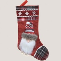 Santa Weihnachtsstrumpf Nikolausstrumpf 35 Cm Nikolausstiefel Geschenketasche