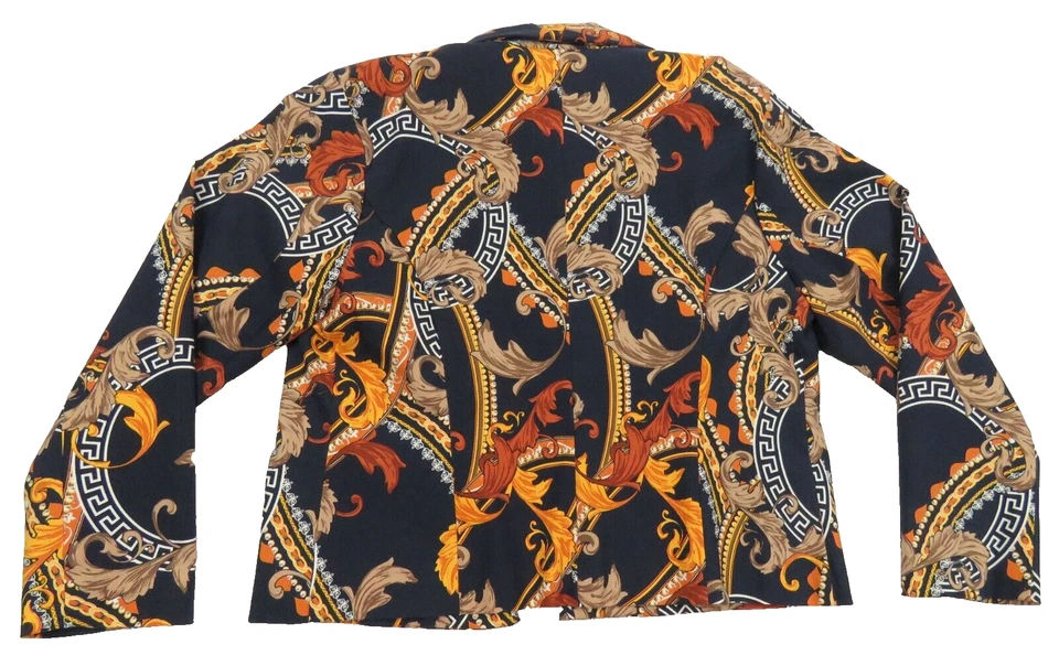 Chaqueta Blazer Ashely Stewart Baroque Royalty Chains Sin Botones 16 Nueva con Etiquetas Foto 4 de 4