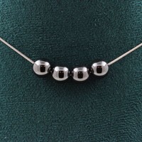 Halskette 4 Perlen HäMatit 8 Mm. Kette Aus Edelstahl Halskette Damen, Homm