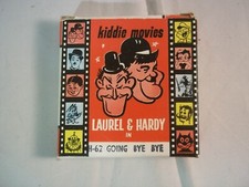 VINTAGE KIDDIE MOVIES "LAUREL  HARDY" H-62 GOING BYE BYE 8MM ATLAS FILMS INC.