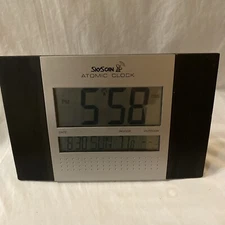 SkyScan Atomic Clock Wireless Digital Atomic Clock Stand or Wall Mount