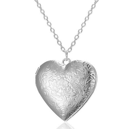 Women Men Necklace Love Heart Locket 