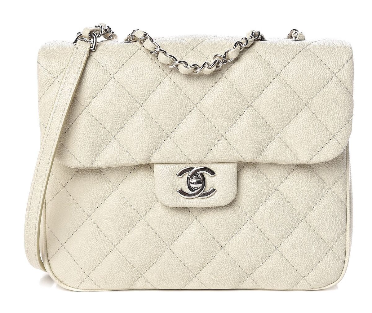 CHANEL, Bags, Chanelwhite Ivory Camera Bag Crossbody