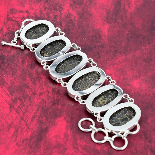 Copper Tourmaline Gemstone Handmade 925 Sterling Silver Jewelry Bracelet For Her - Picture 5 of 5
