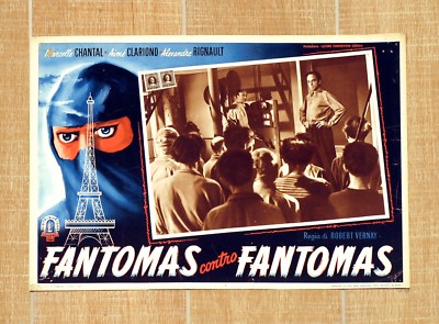 FANTOMAS CONTRO FANTOMAS fotobusta poster Vernay Fantômas contre Fantômas W10