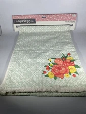 The Spring Shop Easter Applique Floral Table Runner w/ Fringe 13" x 72"