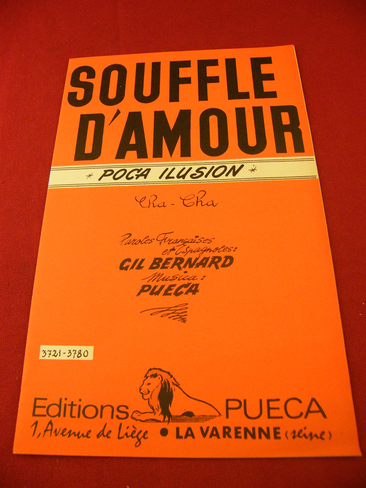 Partition Souffle D'Amour Cha Cha Pueca Le Carnaval De Tampico Lano Tavares