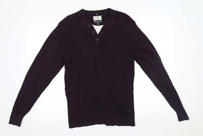 George Herren Pullover Lila Baumwollmischung Größe S