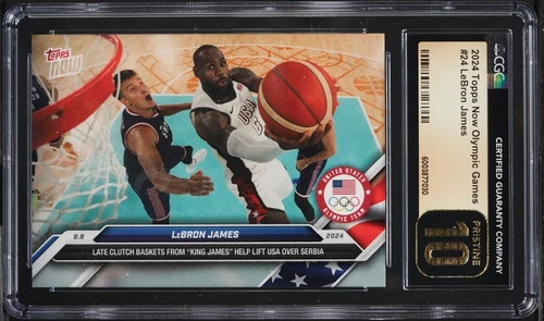 2024 Topps Now Olympic Games #24 LeBron James TEAM USA CGC Gem Mt 10 💎 LAKERS