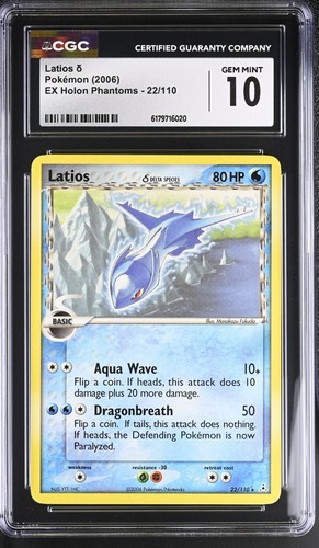 Latios δ graded CGC 10 for sale on eBay