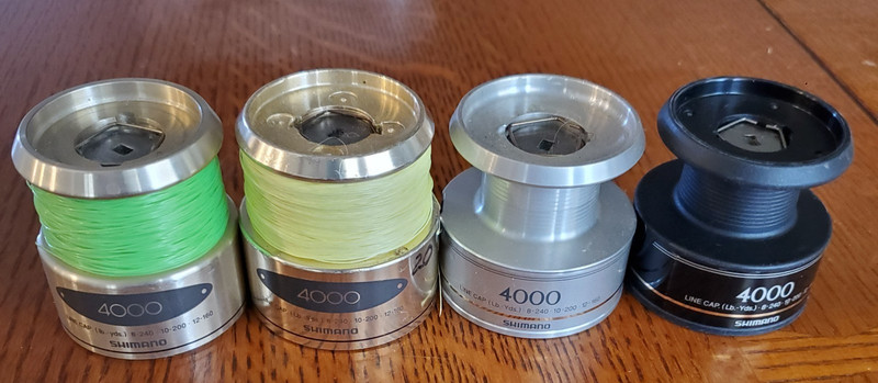 Shimano 4000 Spare Spools lot of 4