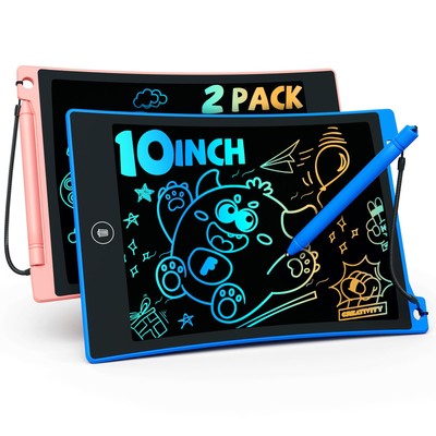 2Pack 10 Inch LCD Writing Tablet Erasable Doodle Board Drawing Pad Learning Toys