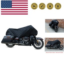 Motorcycle Cover Lightweight Half Cover Outdoor Waterproof Rain Dust Protecto...