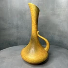 Vintage Haeger USA Pottery Ewer Vase Pitcher Yellow & Orange Glaze ~ 12"h