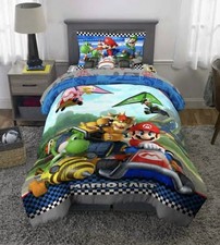 Franco Kids Super Mario Soft Twin Size Comforter, 64" W x 86" L