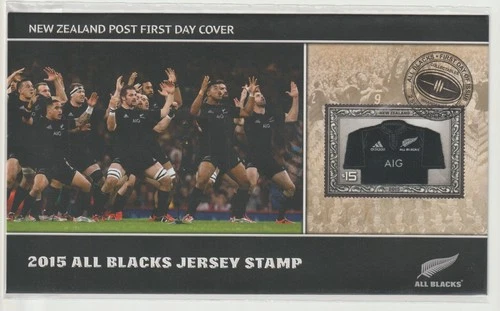 2015 ALL BLACKS JERSEY STAMP FIRST DAY COVER IN EXCELLENT CONDITION.