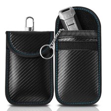 Faraday Pouch Bag for Car Keys, RFID Signal Blocking Holder, Faraday Key Fob