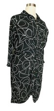 City Chic Women’s Size S/16 Leslie Black White Twist Front Hi-Lo Dress NWT