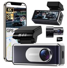 Csyibeielec Dash Cam Front and Rear - 4K HD Dual Dash Camera for Cars, Built-in