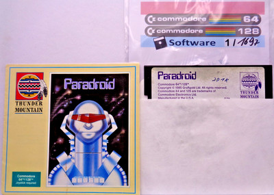 COMMODORE 64/128 -- PARADROID (THUNDER MOUNTAIN -  DISK)