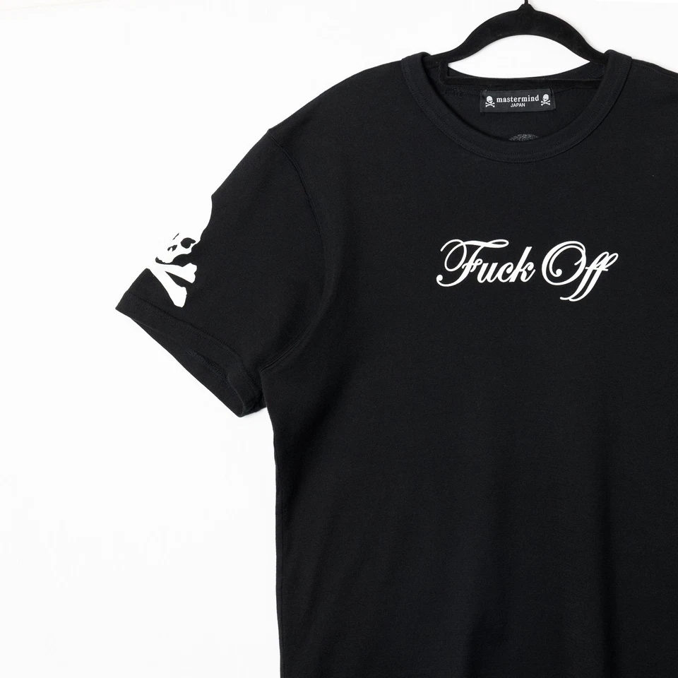 Camiseta mastermind JAPÓN Fxck Off de gran tamaño 17SPMM-TS01-A S negra hecha en Japón Foto 4 de 4