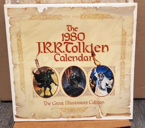 J.R.R Tolkien 1980 Calendar & Original Shipping Box