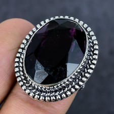 Amethyst Gemstone Handmade 925 Sterling Silver Jewelry Ring Size 7 M426