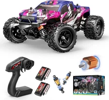 Pink Remote Control Car for Girls, Fast Rc Cars for Girls 1:18 Scale Monster Tru