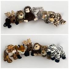 Lot 12 Ganz Webkinz Plush No Code Tiger Leopard Fox Zebra Elephant Monkey Deer