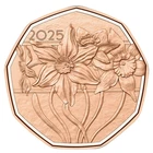 5 Euro Copper Austria 2025 "Daffodils" UNC