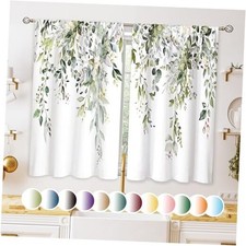 Eucalyptus Botanical Leaves Floral 27.5"W x 39"L Pack of 2 01 Sage Green