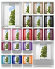 2er Pack Schlaufenschal uni transparent Voile Bleiband Kräuselband Schlaufen