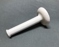 VTG White Ceramic Single 6" Post Toilet Paper Holder Wall Mount Old 1289-25B