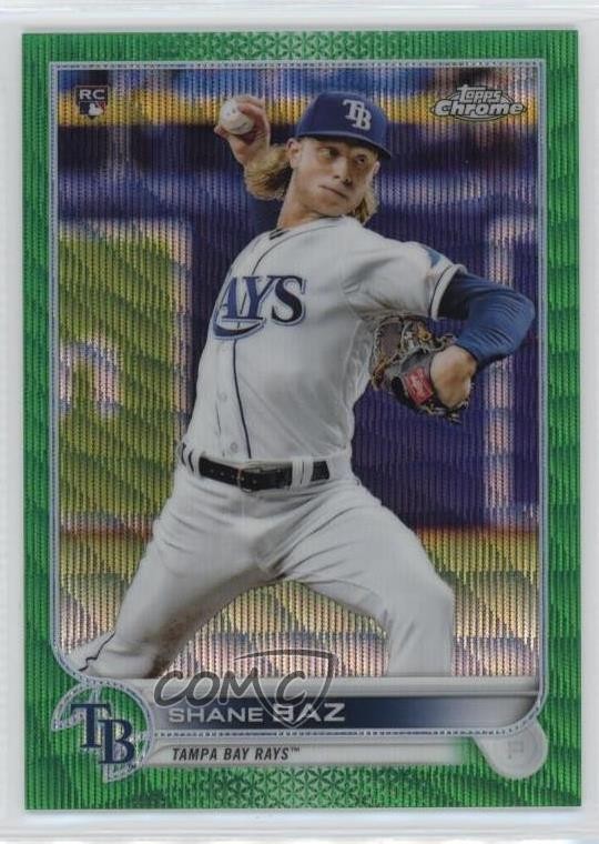2022 Topps Chrome Green Wave Refractor 51/99 Shane Baz #201 0s55